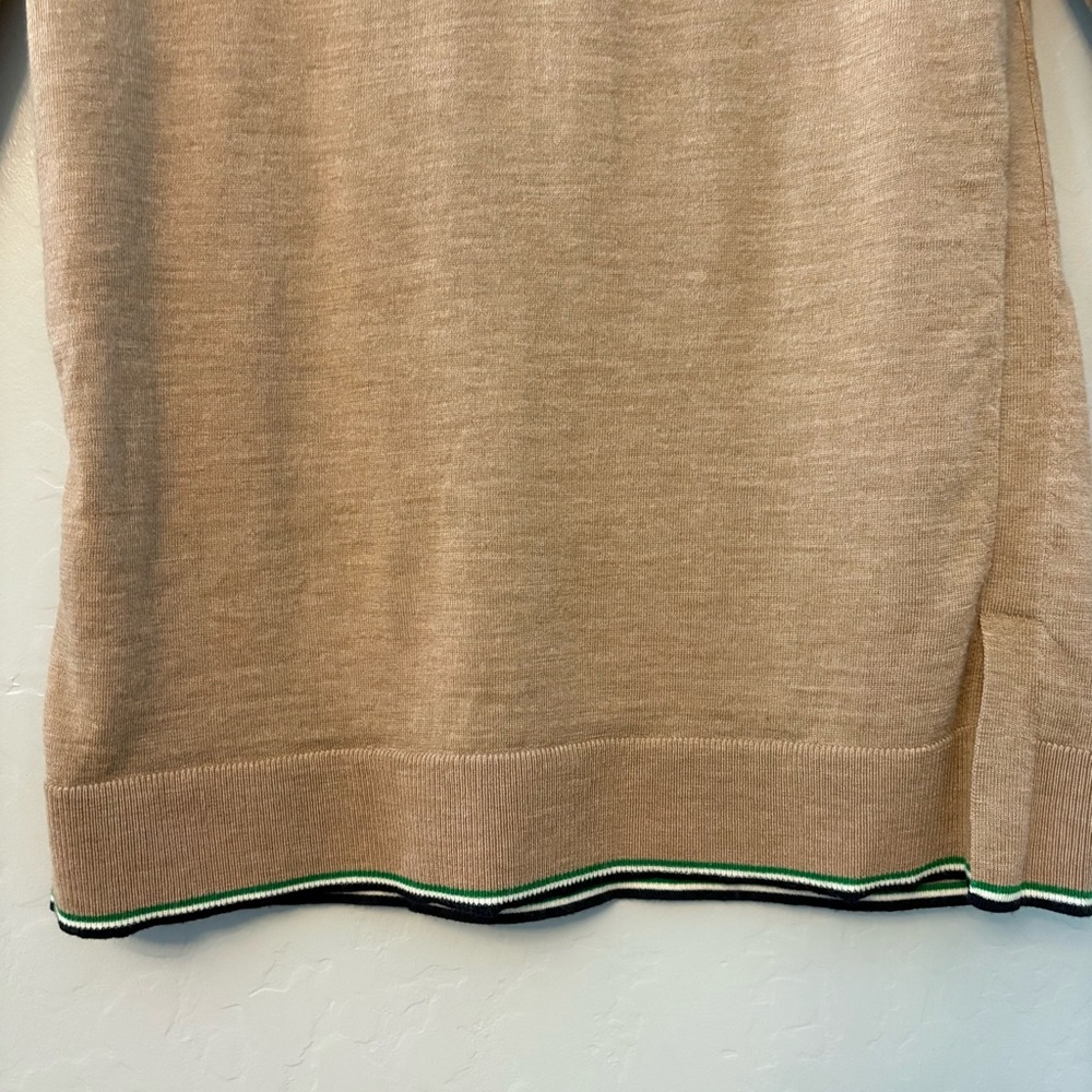 Banana Republic camel tan extra fine merino wool sweater petite medium - Picture 15 of 16